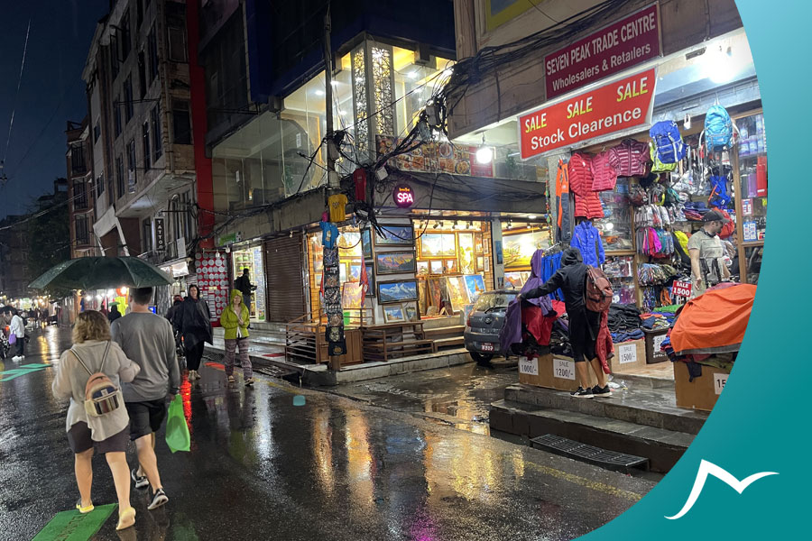 Uncovering the Unique Charms of Thamel and Jhamsikhel Thamel market nerby street