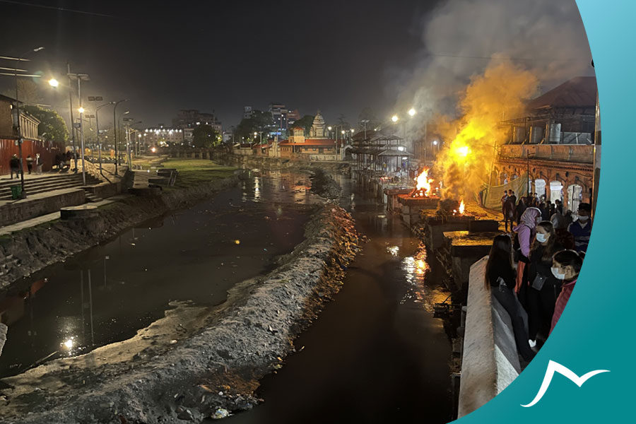 Sacred Delight: Enchanting Aura of Pashupatinath Temple in the Evening